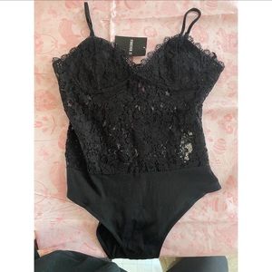 Black mesh bodysuit